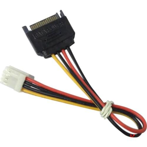 FDD Floppy Adapter Hard Drive Power Cable SATA 15 Pin male To 4 Pin Female Connector 18AWG wire