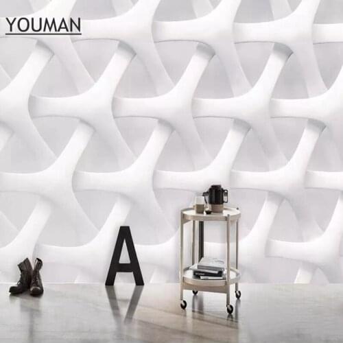 Custom Photo Wallpapers for Walls 3D Murals Modern White Geometric Wall Papers for Living Room Home Decor Bedroom Wall Painting