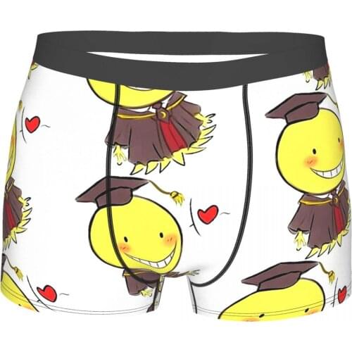 Assassination Classroom Anime Koro Sensei Chibi Fan Art Underpants Breathbale Panties Man Underwear Sexy Shorts Boxer Briefs