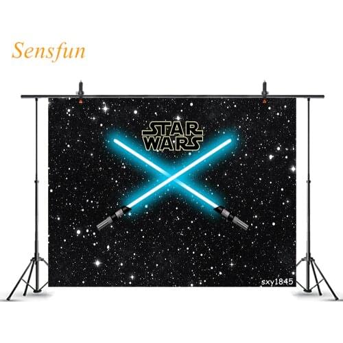 LEVOO Kids Backdrop Stars Space Wars Laser Sword Birthday Photography Background Photo Studio Photophone Vinyl fabric Backdrop