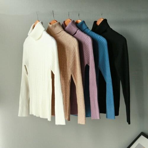 Lizkova Purple Knitted Pullover Sweater Women Turtleneck Hemp Flowers Soft Sweater Autumn 2020 Warm Casual Tops