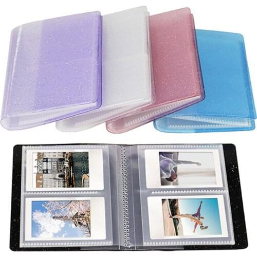 64 Capacity Cards Mini Holder Binders Albums With bling Clear Cover For 6*9cm Board Games Card Multifunction Sleeve Holder