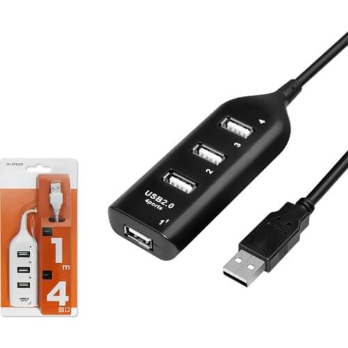 Multi USB Splitter 4 Port Expander Multiple USB Power Adapter USB2.0 Hub For PC Tablet Laptop Cell Phone