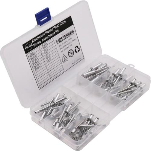 60Pcs M5 Pop Rivets Assortment Kit Aluminium Round Head Blind Rivets For Furniture