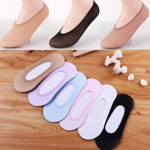10 Pairs Invisible Liner Socks Women No Show Peds Low Cut Antiskid Bottom Socks 10 Pairs Of Stealth Boat Socks Slippers