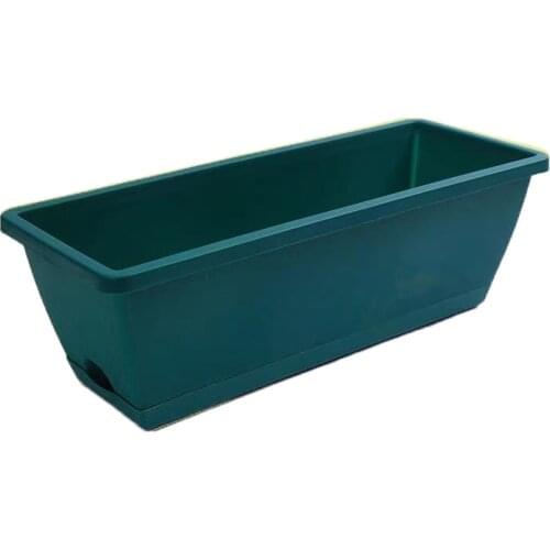 Plastic Flower Pots Family Balcony Plants Vegetables and Flowers Large Rectangular Plants Grooves Plant Pot for Home WWO