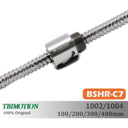 TBI Motion C7 Ball Screw Professional BSH1002 BSH1004 with 100/200/300/400mm High Precision Mini Ballnut Premium CNC Parts