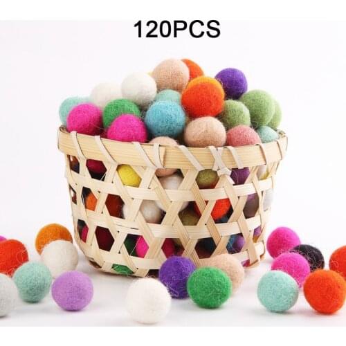 100PCS 20mm 100% Wool Felt Balls DIY Balls Hanging Accessories Candy Color Pom Pom Ball For Kids Party Crafts Childrens Toys