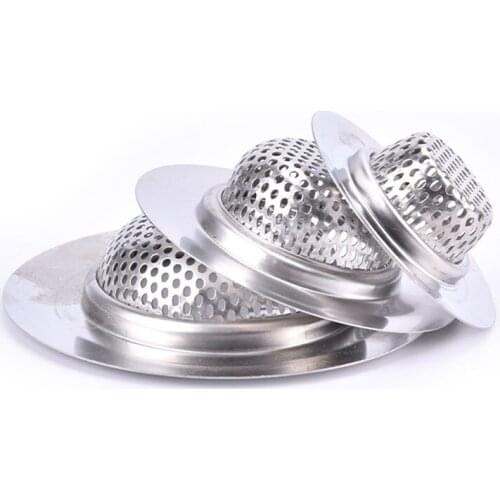 Stainless Steel Bathtub Sink Shower Hair Food Catcher Drain Plug Filter Strainer Material is Stainless Steel