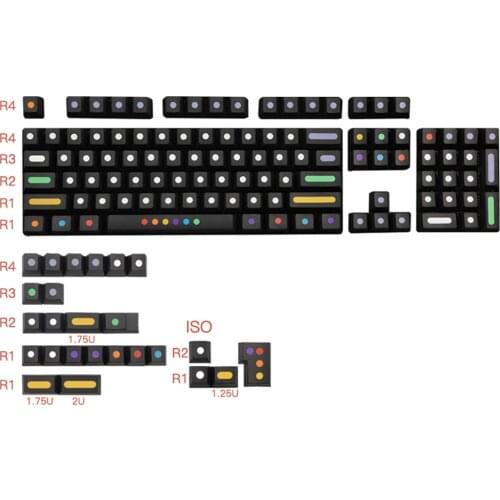 Dots Blank Black White Keycaps For Cherry Mx Gateron Kailh Box TTC Switch Mechanical Keyboard 60 104 Cherry Profile PBT Key Cap