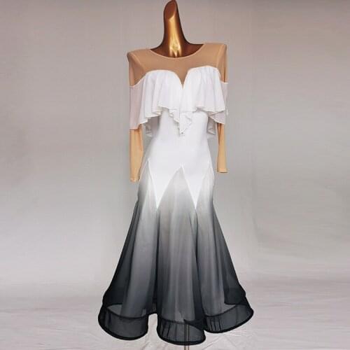 New Sexy Ballroom dance dress women modern dance wear costumes big swing waltz dancing dress