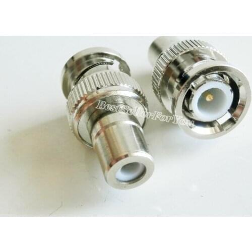 1Pcs BNC Male Plug to RCA Female Jack Coax Cable Video Adapter CCTV Connector