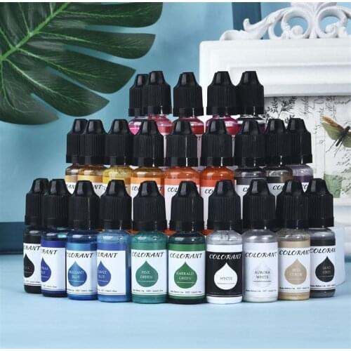 10ml Epoxy Resin Pigments DIY Resin Mold Candle Soap Liquid Colorant Art Ink Coloring Handmade Crafts Jewelry Making Dye Pigment