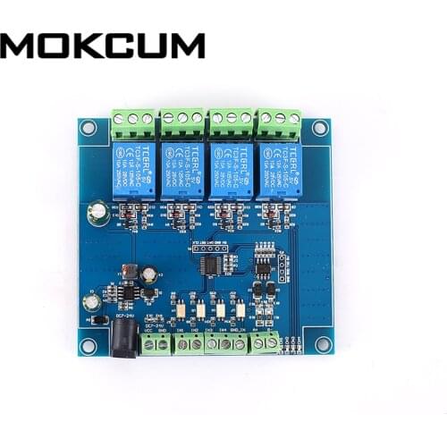 4CH Modbus Relay Module 4Bit Modbus-RTU Switch Signal Input Output RS485 TTL Controller