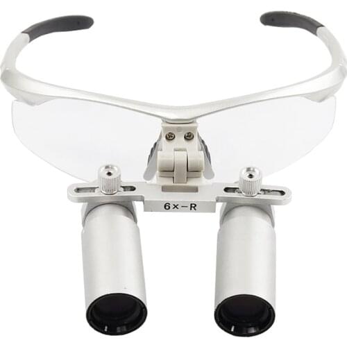 6X Magnification Surgical Binocular Dental Loupes With Optical Glass Magnifier