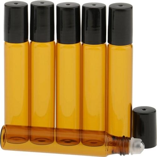 6 Pieces Set 10ml Empty Glass Roll In Essential Perfume Bottles High Quality