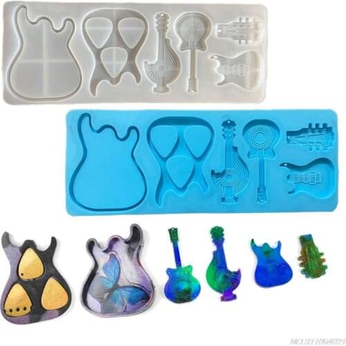 Free Ship Guitar Picks Storage Box Epoxy Resin Mold Guitar Plectrums Silicone Mould DIY Crafts Jewelry Casting Tool 21wholesales