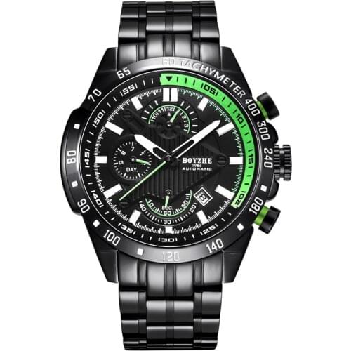 Top Brand Luxury Men Automatic Date Luminous Clock Mens Business Full Steel Waterproof Mechanical Watch Relogio Masculino