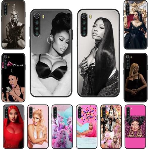 Singer Nicki Minaj Phone case For Xiaomi Redmi Note S2 4 5 6 7 8 A S X Plus Pro black painting back luxury bumper fashion