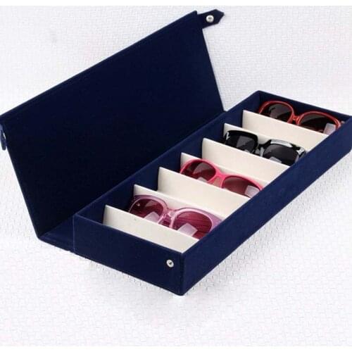 Storage Organizer Box 8 Slot Glasses Eyeglass Sunglasses Storage Case Display Stand Holder