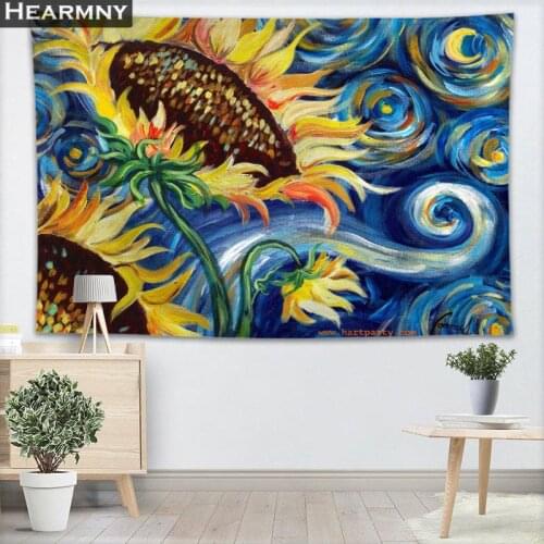 Custom Van Gogh Starry Nigh Wall Tapestry Home Decorations Wall Hanging Forest Tapestries For Bedroom 130x150CM,140x250CM