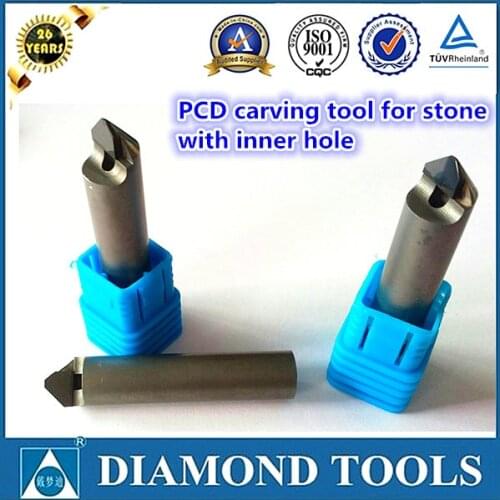 Shank Diameter 10 mm PCD carving tool with hole DPJ1045 diamond engraving tool for stone