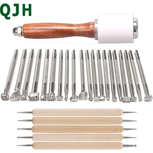 Leather Engraving Tools Modeling Embossing Tools Processing Saddle Making Tools Seal Leather Craft Tools Stamping Printing Set