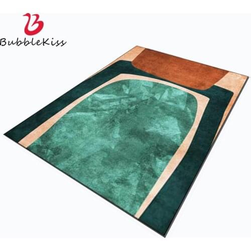 Bubble Kiss Modern Abstract Carpet for Living Room Customized Geometry Retro Emerald Design Balcony Decoration Rug Soft Door Mat