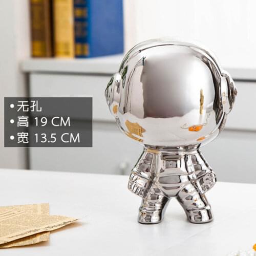 Creative Ceramic flower vase Astronaut Sculpture Robot Rocket Space Man Statue Cosmonaut Home Decoration for Craft Table Decor