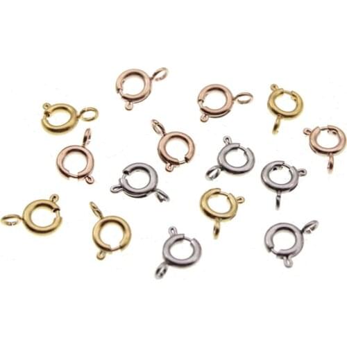 5pcs/lot Stainless Steel Round Lobster Clasps Claw Clasps for Bracelet Necklace Chain DIY Jewelry Making Findings 5 6 8 10 12 mm