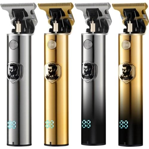 LCD Hair Clippers Professional Hair Cutting Machine Hair Beard Trimmer For Men Barber Electric Shaving T-Outliner Men