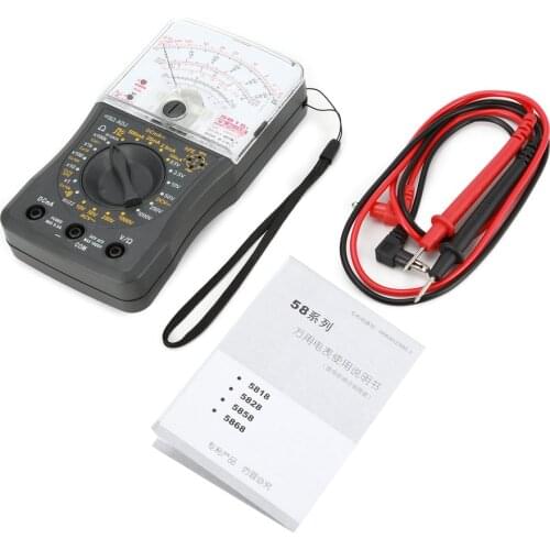 Mini Handheld Analog Multimeter AC/DC Voltmeter Ammeter Resistance Continuity Capacitance Fuse Diodes Tester
