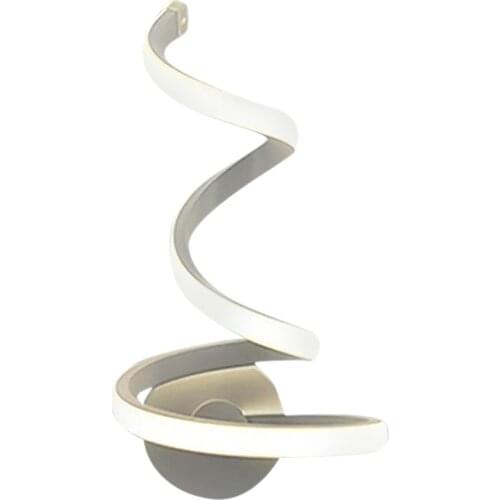 Modeen LED luminous energy-saving spiral wall lamp modern Bedside lamp Bedroom home lamp Wall lamp Metal wall lamp Night light