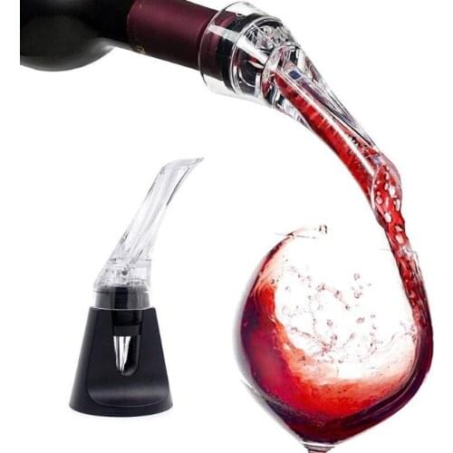 Home Kitchen Bar Tool Accessories Disposable Acrylic Aerating Wine Pourer Decanter Red Wine Bottle Aerator Decanter LX8340