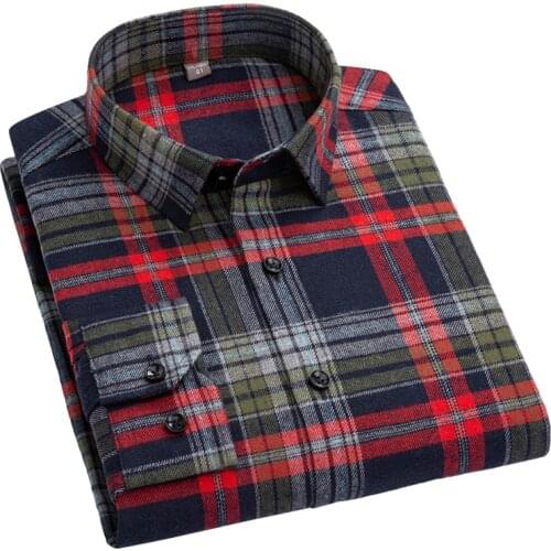 Aoliwen Brand Spring male Turn Collar shirts Plaid All-match long sleeve Loose Outwear Mens Casual striped long sleeve shirt