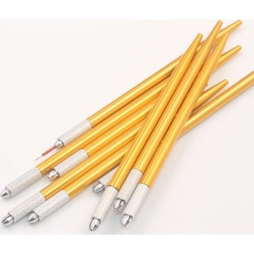 Manual 3D Eyebrow Tattoo Microblading Pen 10pcs Permanent Makeup Eye Brow Tattoo Machine