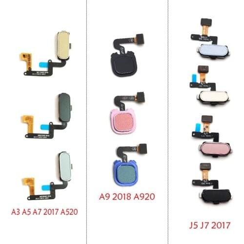 Fingerprint Sensor Home Return Key Menu Button Flex Ribbon Cable For Samsung A3 A5 A7 J5 J7 2017 A520 A9 2018 A920