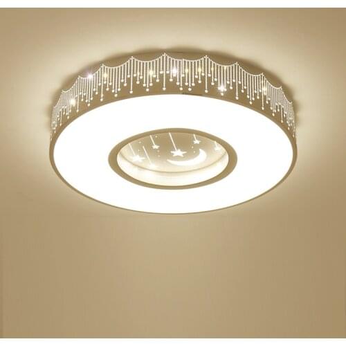 LED Ceiling Light Fixtures Creative Round Iron Ceiling Lamps Crystal Living Room Cafe Bedroom Home Lighting Lampara Techo Avize