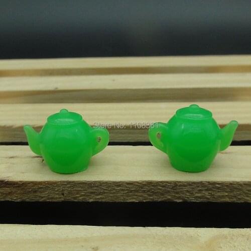 1pcs/lot resin solid green teapot cup 19mm fairy garden gnome moss terrarium decor crafts bonsai home decor for DIY A030-5