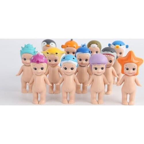 12 pcs/set 7cm Kawaii cute Sonny Angel dolls sonny angel Kewpie Marine animal series