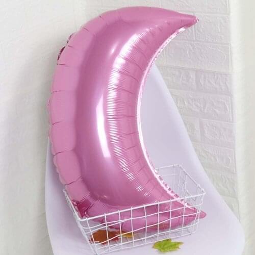 5pcs 18inch Gold Blue Pink Large Moon Foil Balloons Classic Toys Kids Birthday Party Wedding Decoration Baby Shower Supplies