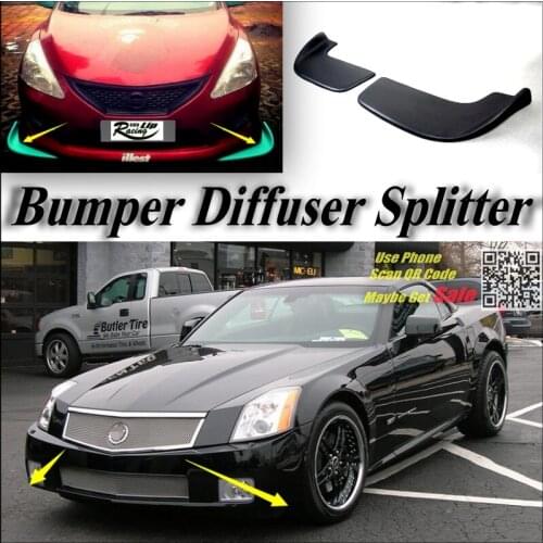 Car Splitter Diffuser Bumper Canard Lip For Cadillac XLR / XLR-V 2003~2009 Tuning Body Kit Front Deflector Car Fin Chin Refit