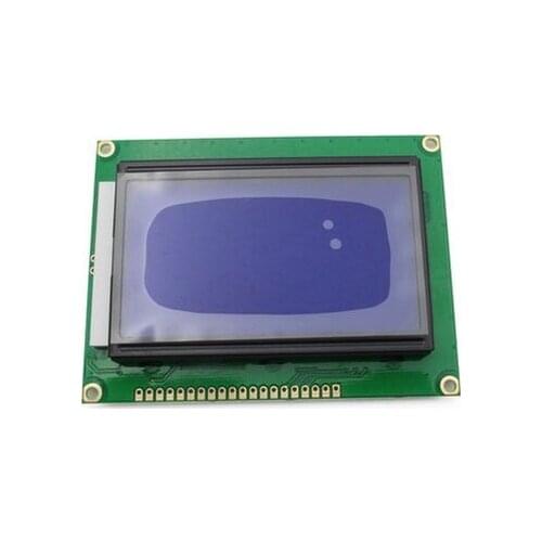 Free shipping Blue screen LCD12864 display LCD screen With a backlight 12864 5v parallel to serial ports