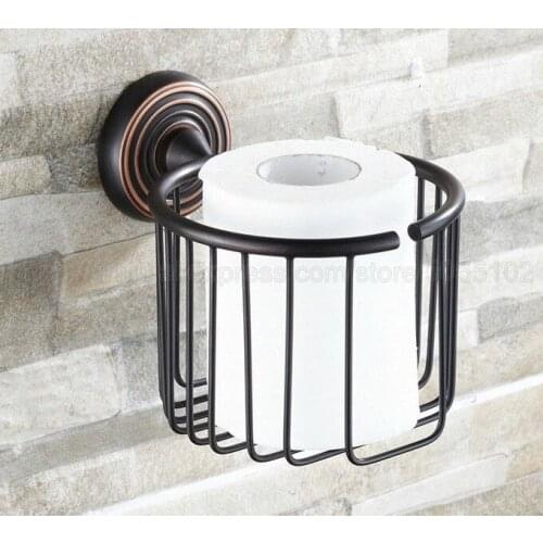 Oil Rubbed Bronze towel basket Restroom European round roll toilet paper holder tissue Toilet Accessories zba118