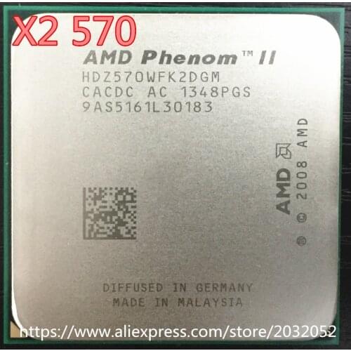 For AMD Athlon II X2 570 CPU Processor (3.5Ghz/ 6M /80W / 2000GHz Socket am3 am2+ 938 pin (working 100% Free Shipping)