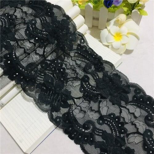 NO3623 17m New Beautifical African Lace Trim Stretch Elastic Lace 2021 Design for Bra