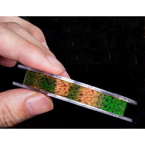 100M Speckle carp fluorocarbon Fishing Line Thread Line 3D Invisible Camouflage Nylon Rubber Thread Fishing Line Algae Line