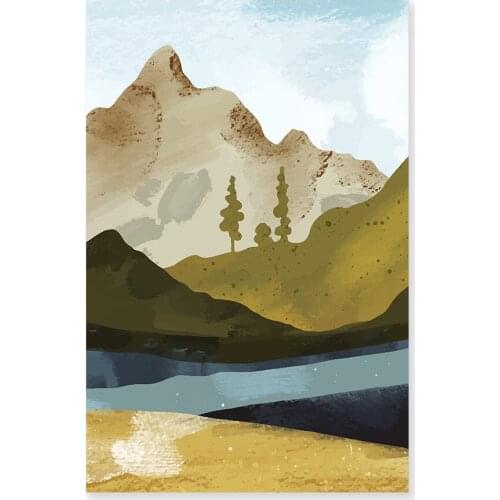 Canvas Painting Modern Nordic Nature Landscape Picture Home Art Decor Prints for Living Room Design Canvas Wall Art