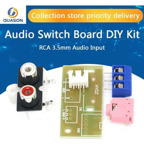 DIY Kit Audio Switch Board RCA 3.5mm Audio Input Block For Amplifier Kit Electronic