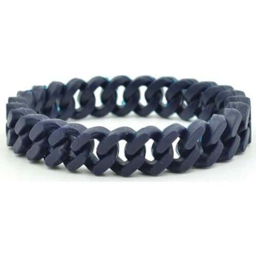 Personality Silicone Bracelet Colour Chain Bracelet Cuban Bracelet Hip Hop Jewelry Men Women Party Bracelet Gifts Jewelry